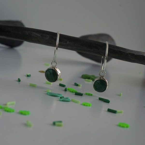 Malachite Earring Hoops